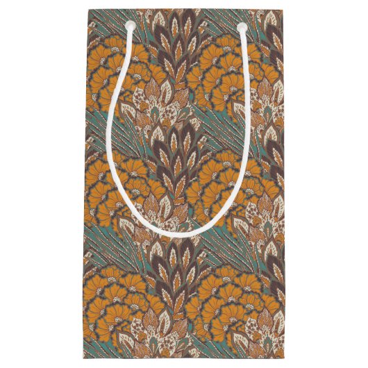 Abstraktes Pfau-Feder-Muster Kleine Geschenktüte (Vorderseite)