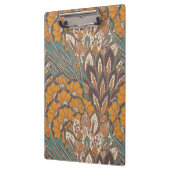 Abstraktes Pfau-Feder-Muster Klemmbrett (Links)