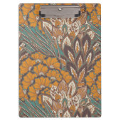 Abstraktes Pfau-Feder-Muster Klemmbrett (Vorderseite)