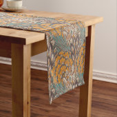 Abstraktes Pfau-Feder-Muster Kurzer Tischläufer (Beispiel)