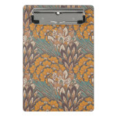 Abstraktes Pfau-Feder-Muster Mini Klemmbrett (Vorderseite)