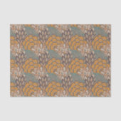 Abstraktes Pfau-Feder-Muster Seidenpapier (Vorderseite)