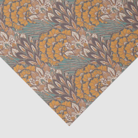 Abstraktes Pfau-Feder-Muster Seidenpapier (Ausschnitt)