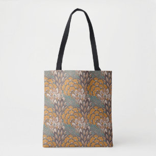 Abstraktes Pfau-Feder-Muster Tasche