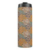Abstraktes Pfau-Feder-Muster Thermosbecher (Vorderseite)