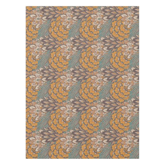 Abstraktes Pfau-Feder-Muster Tischdecke (Vorderseite)