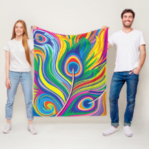 Abstraktes Pfauenfeder-Kunstwerk