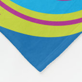 Abstraktes Pfauenfeder-Kunstwerk Fleecedecke (Ecke)