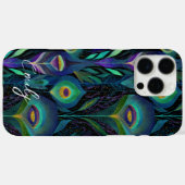 Abstraktes Pfauenfedermuster Case-Mate iPhone Hülle (Rückseite (Horizontal))