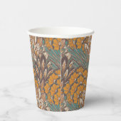 Abstraktes Pfauenfedermuster Pappbecher (Rechts)