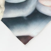 Abstraktes Pfauenfutter Fleece Blanket (Ecke)