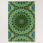 Abstraktes Pfauenmedaillendesign Puzzle (Vertikal)