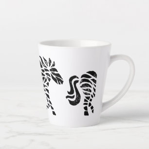 Abstraktes Pferd Holzblock Drucklatte Tasse
