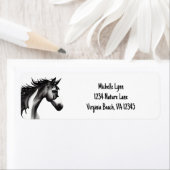 Abstraktes Pferd | Schwarz-Weiß-Adresse (Insitu)