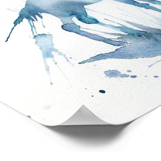 Abstraktes Pferd- und Foallenmalerei Poster (Ecke)