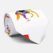 Abstraktes Pferd und Reiter Krawatte (Gerollt)