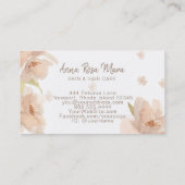 *~* Abstraktes Pfirsich Beige Weichweiche Wasserfa Visitenkarte (Rückseite)