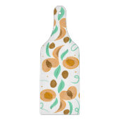 Abstraktes Pfirsichfruchtscheiben Handgezeichnetes Schneidebrett (Vorderseite)