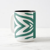 abstraktes Pflaster Zweifarbige Tasse (Vorderseite Links)