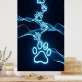 Abstraktes Pfotenmuster Poster (Küche)