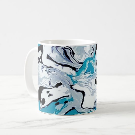 Abstraktes Phantom-Muster. Kaffeetasse (Vorderseite Links)