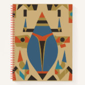 Abstraktes pharaonisches Kunstheft Notizblock (Vorderseite)