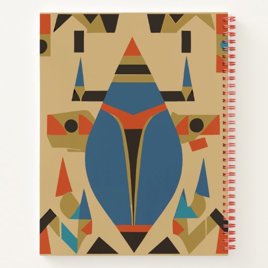 Abstraktes pharaonisches Kunstheft Notizblock (Rückseite)