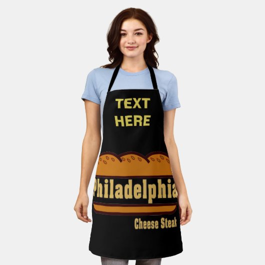 Abstraktes Philadelphia-Design fügen Text, Schürze (Getragen)