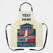 Abstraktes Philadelphia-Design fügen Text, Schürze (Vorderseite)