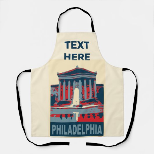 Abstraktes Philadelphia-Design fügen Text, Schürze (Vorderseite)