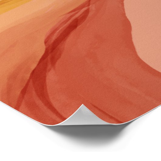 Abstraktes Phoenix-Wüstendesign Poster (Ecke)