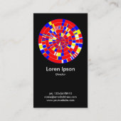 Abstraktes Pi Wheel 01 Visitenkarte (Rückseite)