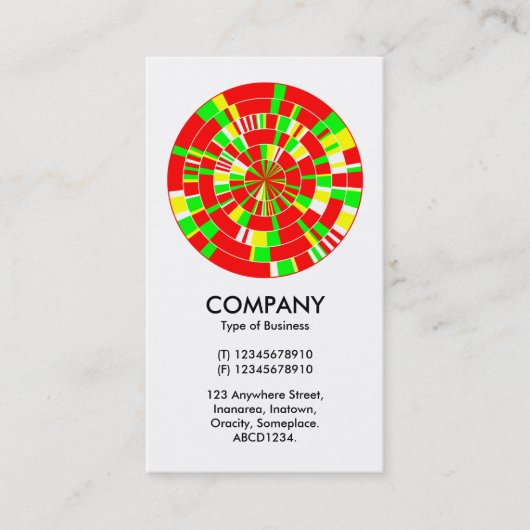 Abstraktes Pi Wheel 02 Visitenkarte (Vorderseite)