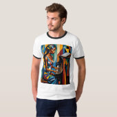 Abstraktes Pianistisches Shirt (Vorne ganz)