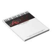 Abstraktes Piano & Clef Notizblock (angewinkelt)