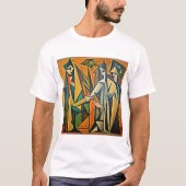 Abstraktes Picasso-Design T-Shirt (Vorderseite)
