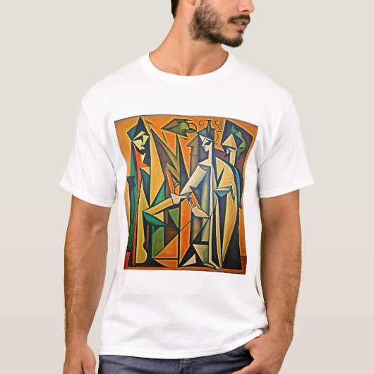 Abstraktes Picasso-Design T-Shirt (Vorderseite)