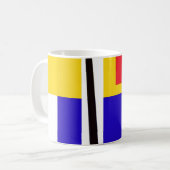 Abstraktes Piet Mondrian Künstlerische Trink-Tass Kaffeetasse (Vorderseite Links)