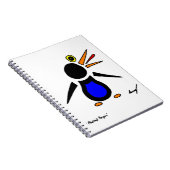 Abstraktes Pinguin-Notebook Notizblock (Rechte Seite)