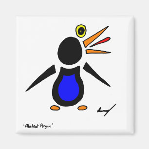 Abstraktes Pinguin Square Magnet