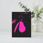 Abstraktes Pink-Birne-Foto Postkarte (Stehend Vorderseite)