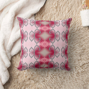 abstraktes Pink Braun Kissen