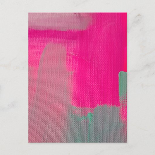 Abstraktes Pink Postkarte (Vorderseite)