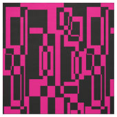Abstraktes Pink/Schwarz Muster  Formen Stoff (Muster)
