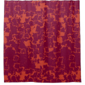 Abstraktes Pink und Orange Duschvorhang (Vorderseite)