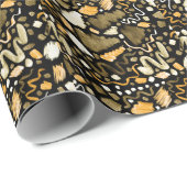 Abstraktes Pinselmuster Geschenkpapier (Rolleneckpunkt)