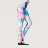 Abstraktes Pinselmuster Leggings (Rechts)
