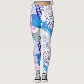 Abstraktes Pinselmuster Leggings (Vorderseite)