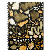 Abstraktes Pinselmuster Notizblock (Vorderseite)