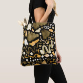 Abstraktes Pinselmuster Tasche (Von Nahem)